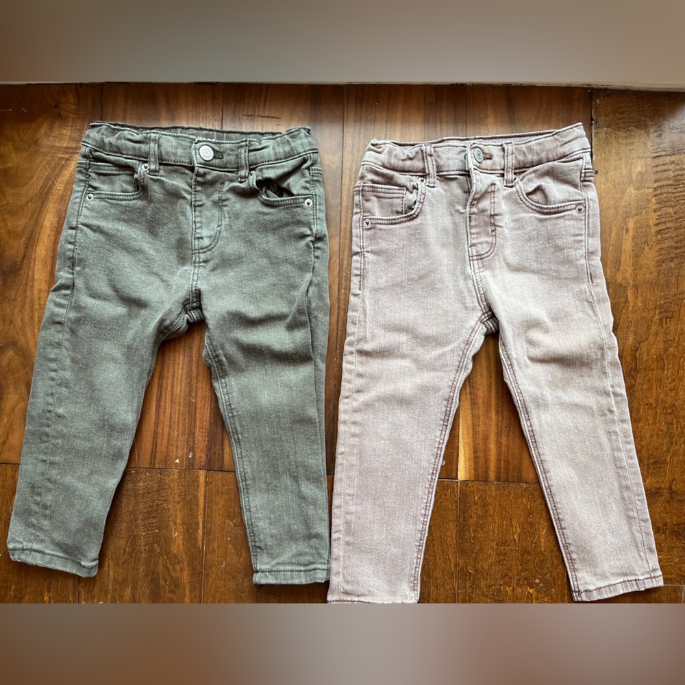 Zara jeans lot 2 pairs, slim fit jeans in size 18-24 months